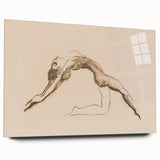 Grunge Wall Art: Abstract Figure Drawing | Vintage Grunge Canvas Print
