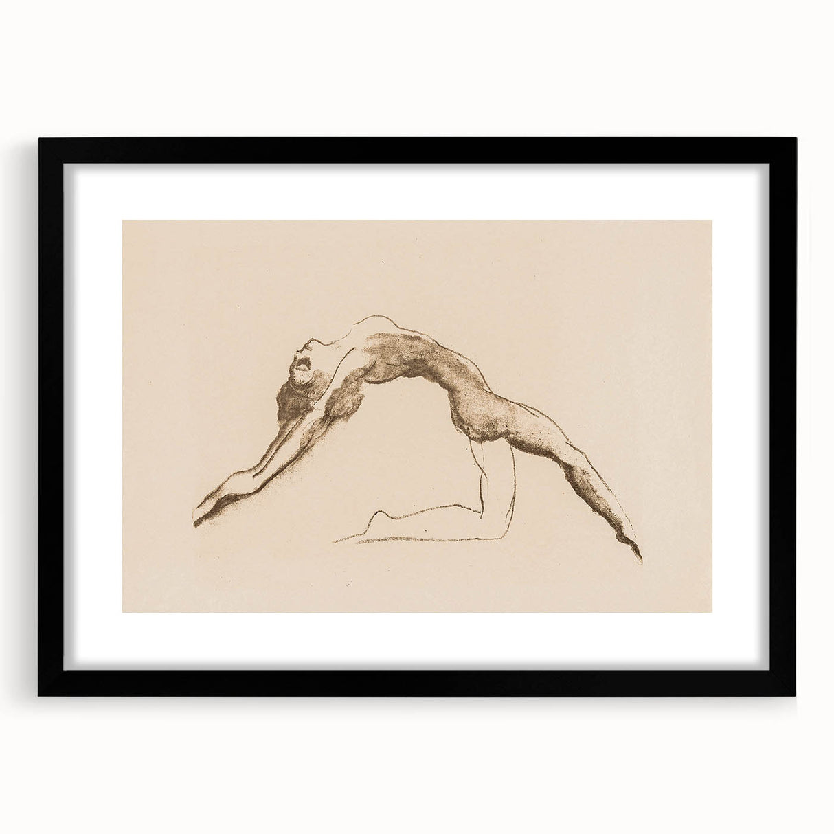 Grunge Wall Art: Abstract Figure Drawing | Vintage Grunge Canvas Print