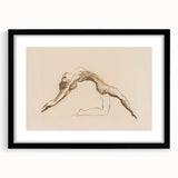 Grunge Wall Art: Abstract Figure Drawing | Vintage Grunge Canvas Print
