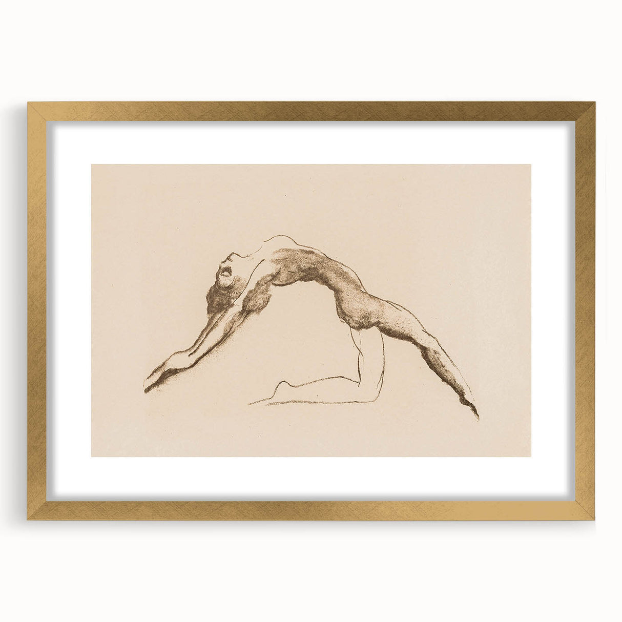 Grunge Wall Art: Abstract Figure Drawing | Vintage Grunge Canvas Print