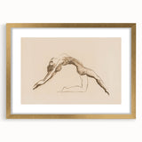 Grunge Wall Art: Abstract Figure Drawing | Vintage Grunge Canvas Print
