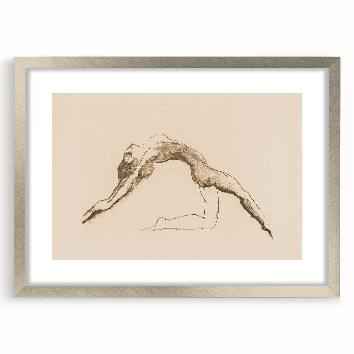 Grunge Wall Art: Abstract Figure Drawing | Vintage Grunge Canvas Print