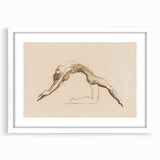 Grunge Wall Art: Abstract Figure Drawing | Vintage Grunge Canvas Print