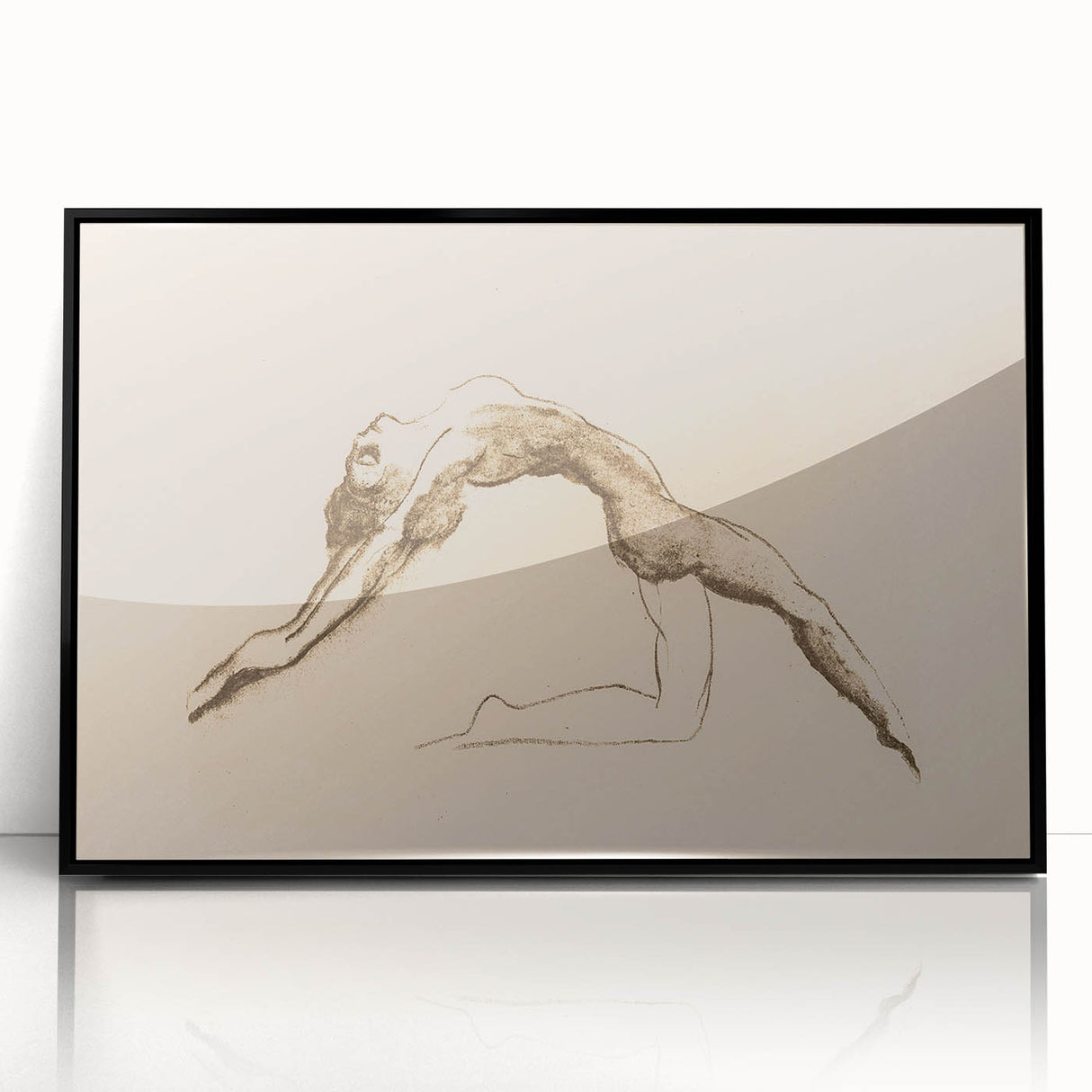 Grunge Wall Art: Abstract Figure Drawing | Vintage Grunge Canvas Print