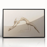 Grunge Wall Art: Abstract Figure Drawing | Vintage Grunge Canvas Print