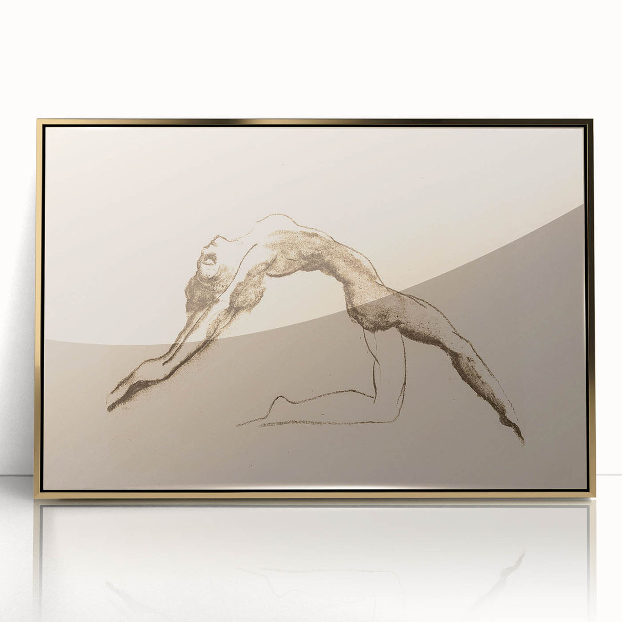 Grunge Wall Art: Abstract Figure Drawing | Vintage Grunge Canvas Print