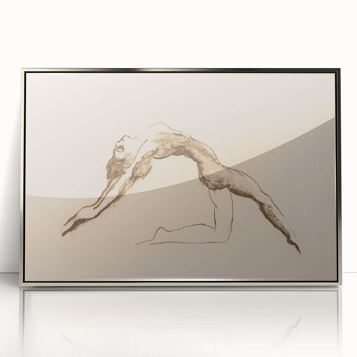 Grunge Wall Art: Abstract Figure Drawing | Vintage Grunge Canvas Print
