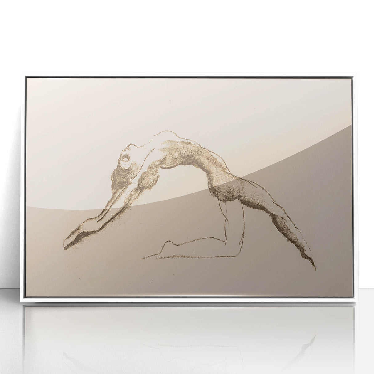 Grunge Wall Art: Abstract Figure Drawing | Vintage Grunge Canvas Print