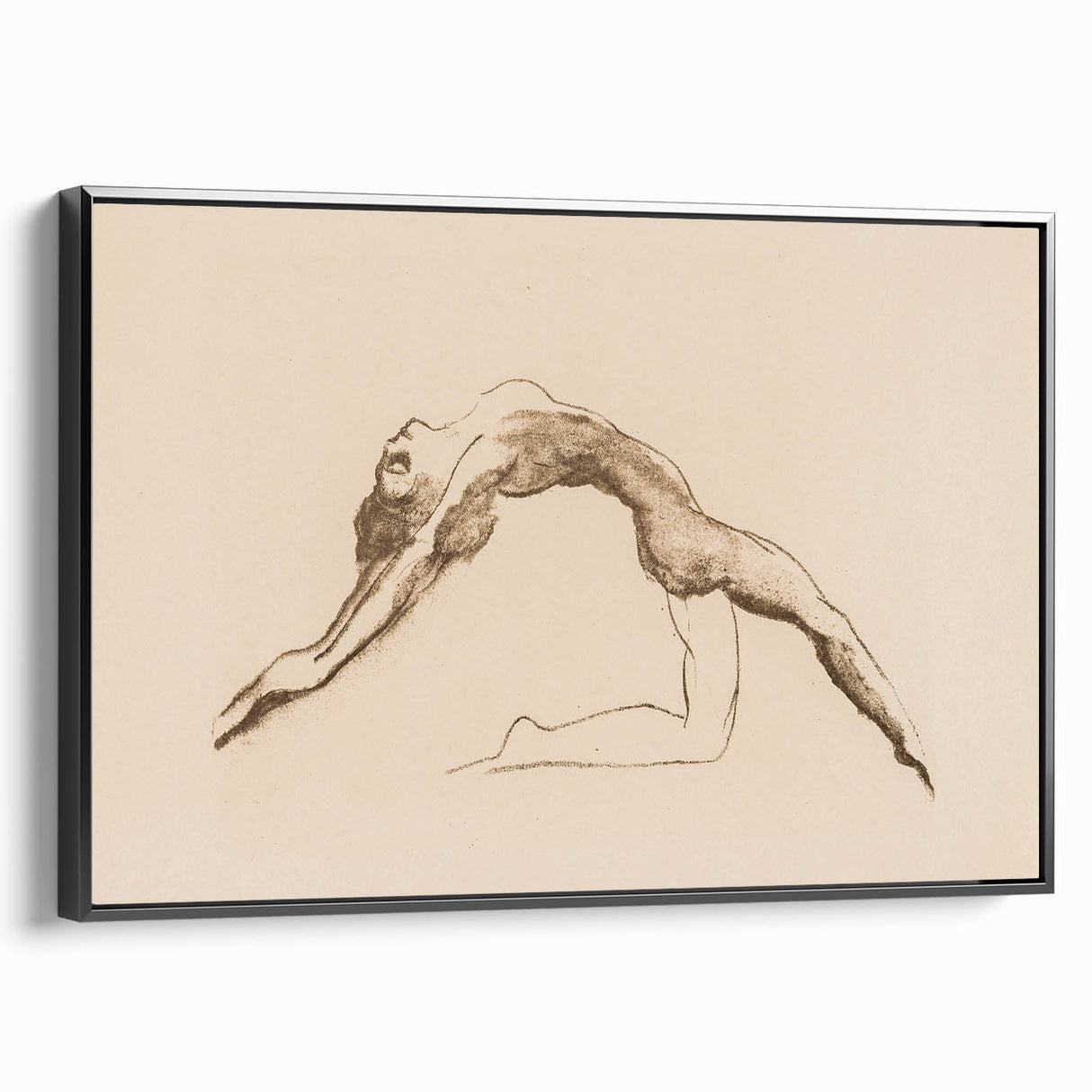 Grunge Wall Art: Abstract Figure Drawing | Vintage Grunge Canvas Print