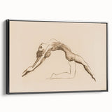 Grunge Wall Art: Abstract Figure Drawing | Vintage Grunge Canvas Print