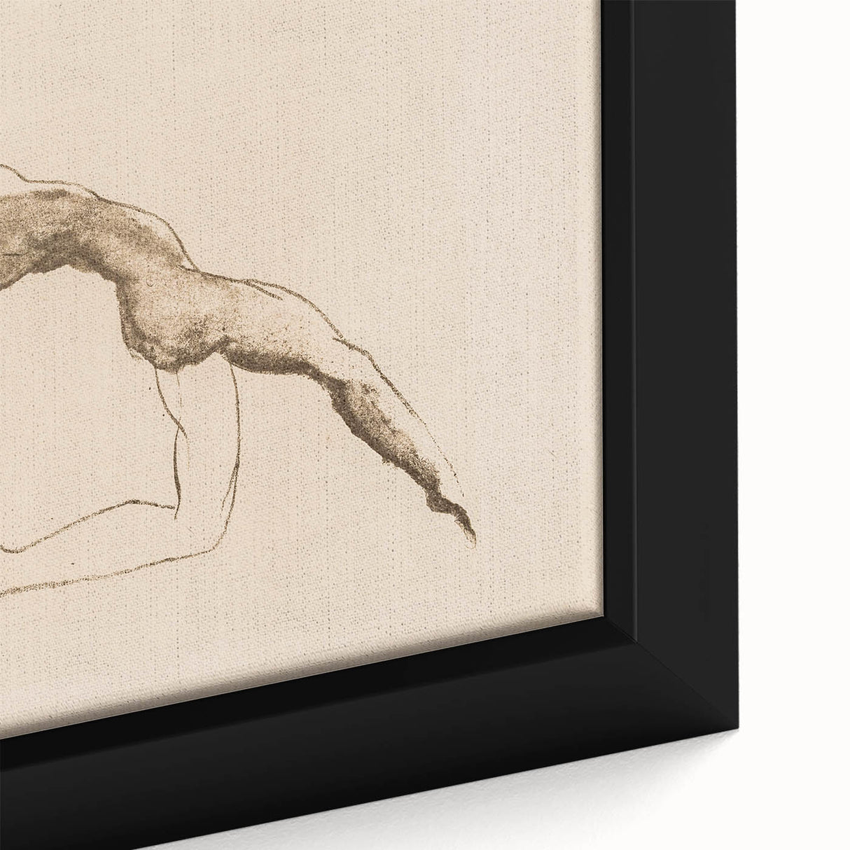 Grunge Wall Art: Abstract Figure Drawing | Vintage Grunge Canvas Print