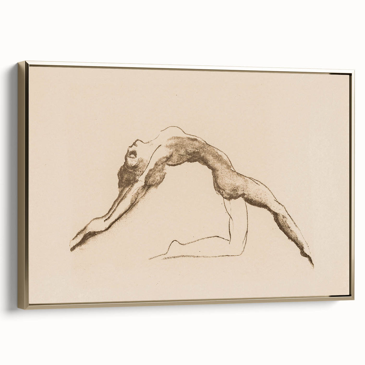 Grunge Wall Art: Abstract Figure Drawing | Vintage Grunge Canvas Print