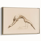 Grunge Wall Art: Abstract Figure Drawing | Vintage Grunge Canvas Print