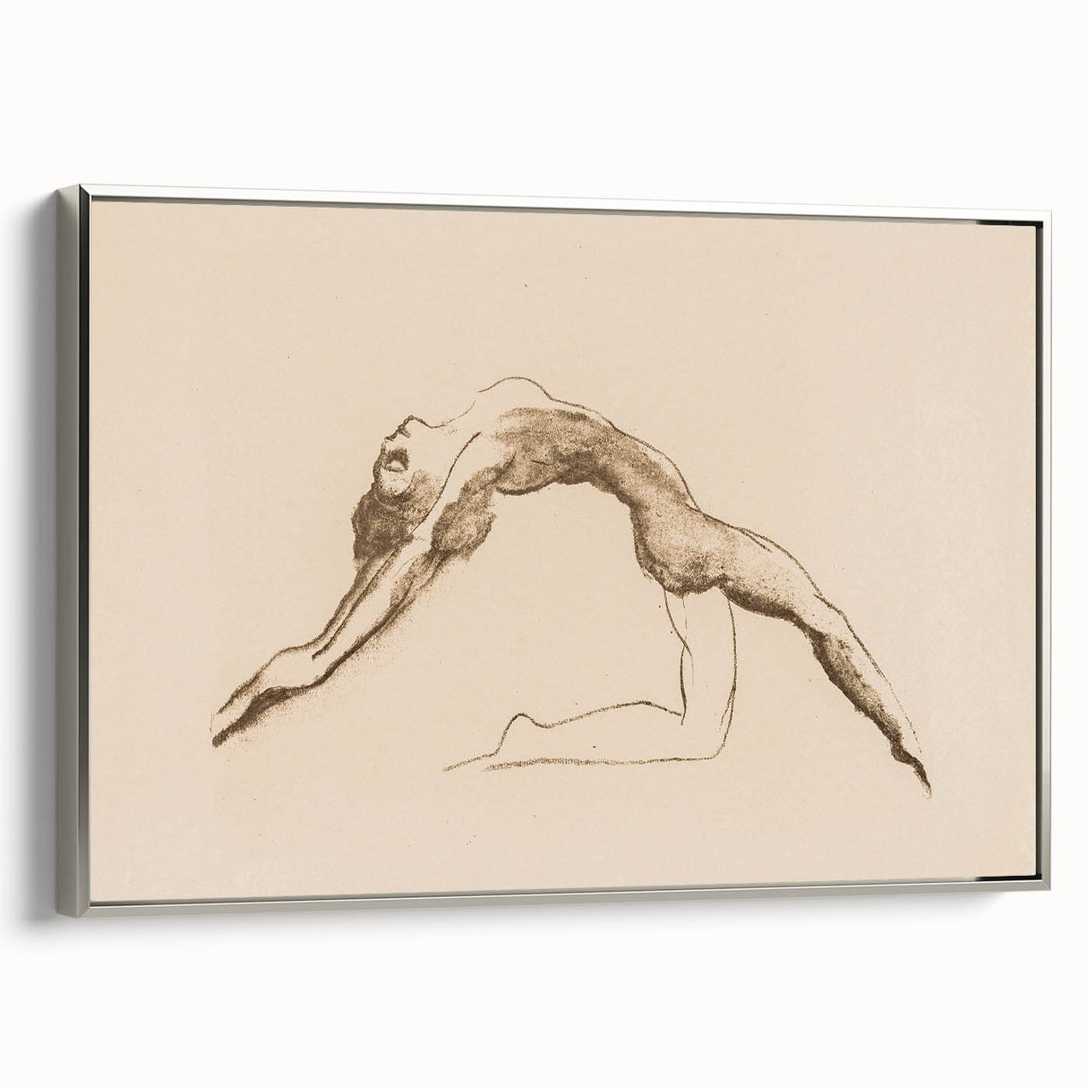 Grunge Wall Art: Abstract Figure Drawing | Vintage Grunge Canvas Print