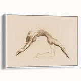 Grunge Wall Art: Abstract Figure Drawing | Vintage Grunge Canvas Print