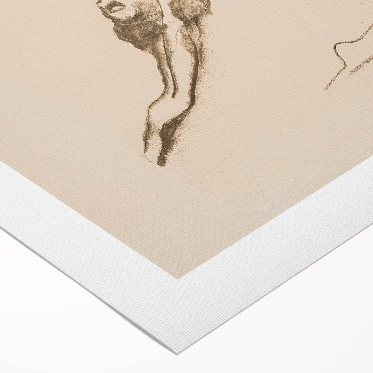 Grunge Wall Art: Abstract Figure Drawing | Vintage Grunge Canvas Print