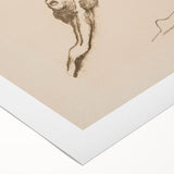 Grunge Wall Art: Abstract Figure Drawing | Vintage Grunge Canvas Print