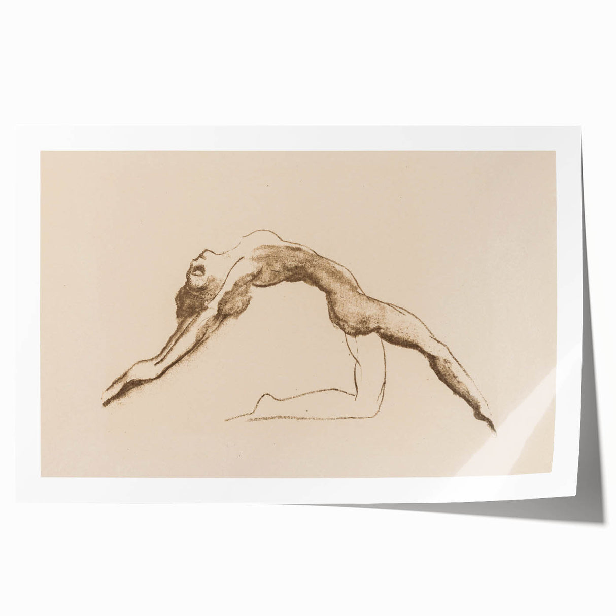 Grunge Wall Art: Abstract Figure Drawing | Vintage Grunge Canvas Print