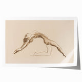 Grunge Wall Art: Abstract Figure Drawing | Vintage Grunge Canvas Print