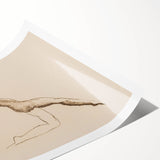 Grunge Wall Art: Abstract Figure Drawing | Vintage Grunge Canvas Print