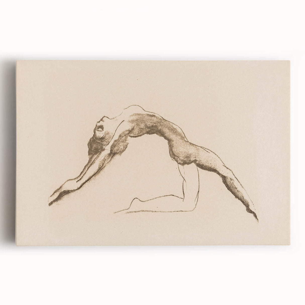 Grunge Wall Art: Abstract Figure Drawing | Vintage Grunge Canvas Print