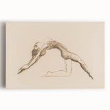 Grunge Wall Art: Abstract Figure Drawing | Vintage Grunge Canvas Print