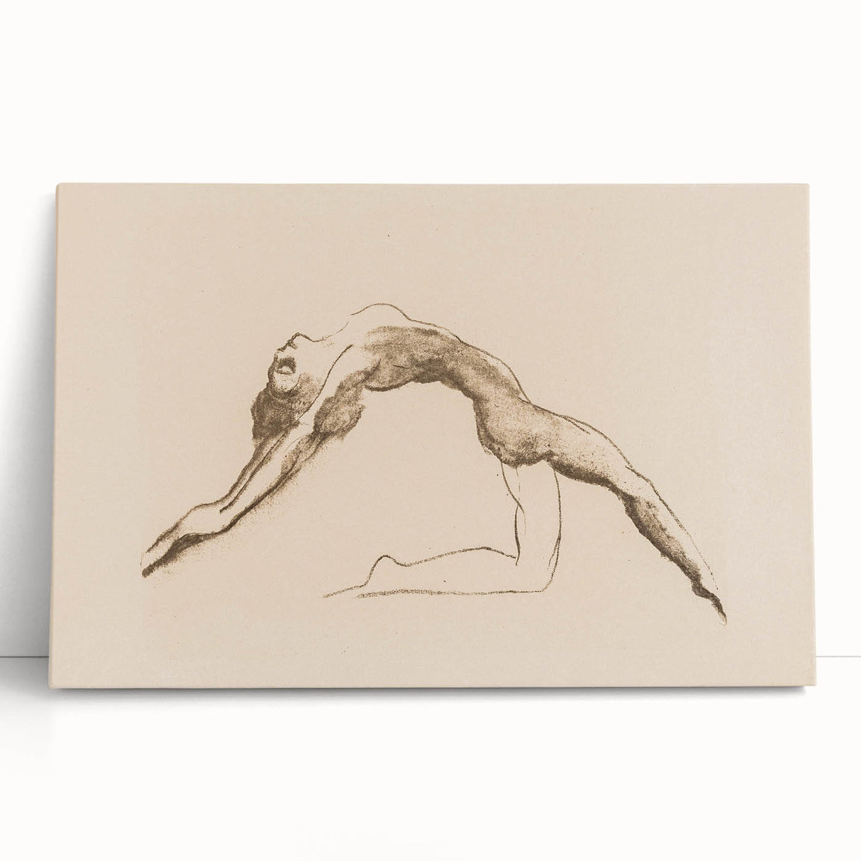 Grunge Wall Art: Abstract Figure Drawing | Vintage Grunge Canvas Print