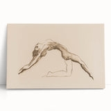 Grunge Wall Art: Abstract Figure Drawing | Vintage Grunge Canvas Print