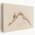 Grunge Wall Art: Abstract Figure Drawing | Vintage Grunge Canvas Print