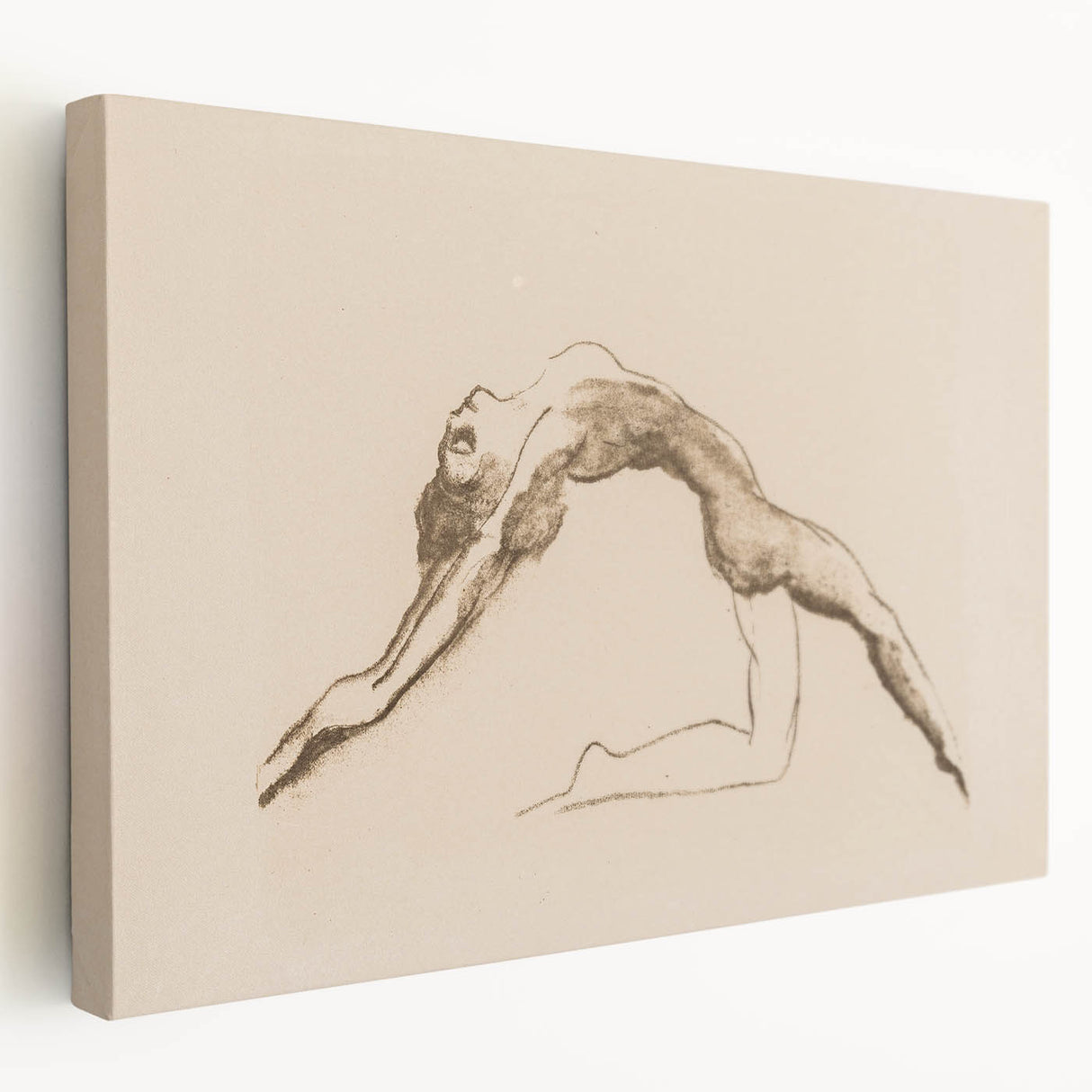 Grunge Wall Art: Abstract Figure Drawing | Vintage Grunge Canvas Print