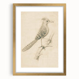 Grunge Wall Art | Vintage Bird Sketch | Abstract Grunge Nature Print
