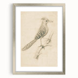 Grunge Wall Art | Vintage Bird Sketch | Abstract Grunge Nature Print