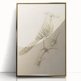 Grunge Wall Art | Vintage Bird Sketch | Abstract Grunge Nature Print