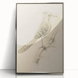 Grunge Wall Art | Vintage Bird Sketch | Abstract Grunge Nature Print
