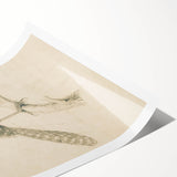 Grunge Wall Art | Vintage Bird Sketch | Abstract Grunge Nature Print