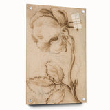 Grunge Wall Art | Vintage Floral Sketch | Abstract Grunge Botanical Print