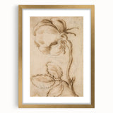 Grunge Wall Art | Vintage Floral Sketch | Abstract Grunge Botanical Print