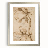 Grunge Wall Art | Vintage Floral Sketch | Abstract Grunge Botanical Print