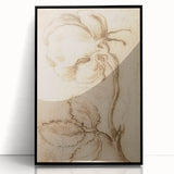 Grunge Wall Art | Vintage Floral Sketch | Abstract Grunge Botanical Print