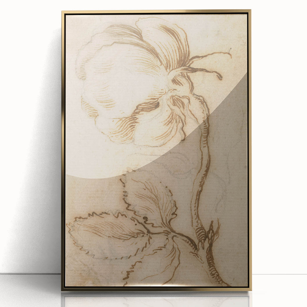 Grunge Wall Art | Vintage Floral Sketch | Abstract Grunge Botanical Print