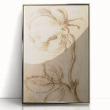 Grunge Wall Art | Vintage Floral Sketch | Abstract Grunge Botanical Print