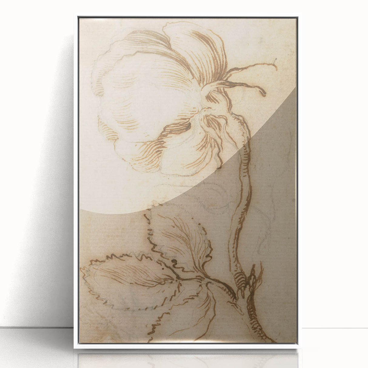 Grunge Wall Art | Vintage Floral Sketch | Abstract Grunge Botanical Print