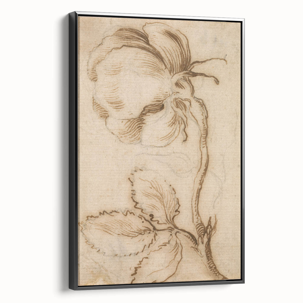 Grunge Wall Art | Vintage Floral Sketch | Abstract Grunge Botanical Print
