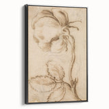 Grunge Wall Art | Vintage Floral Sketch | Abstract Grunge Botanical Print