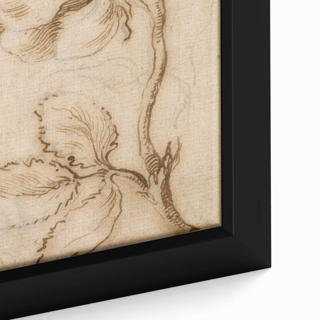 Grunge Wall Art | Vintage Floral Sketch | Abstract Grunge Botanical Print