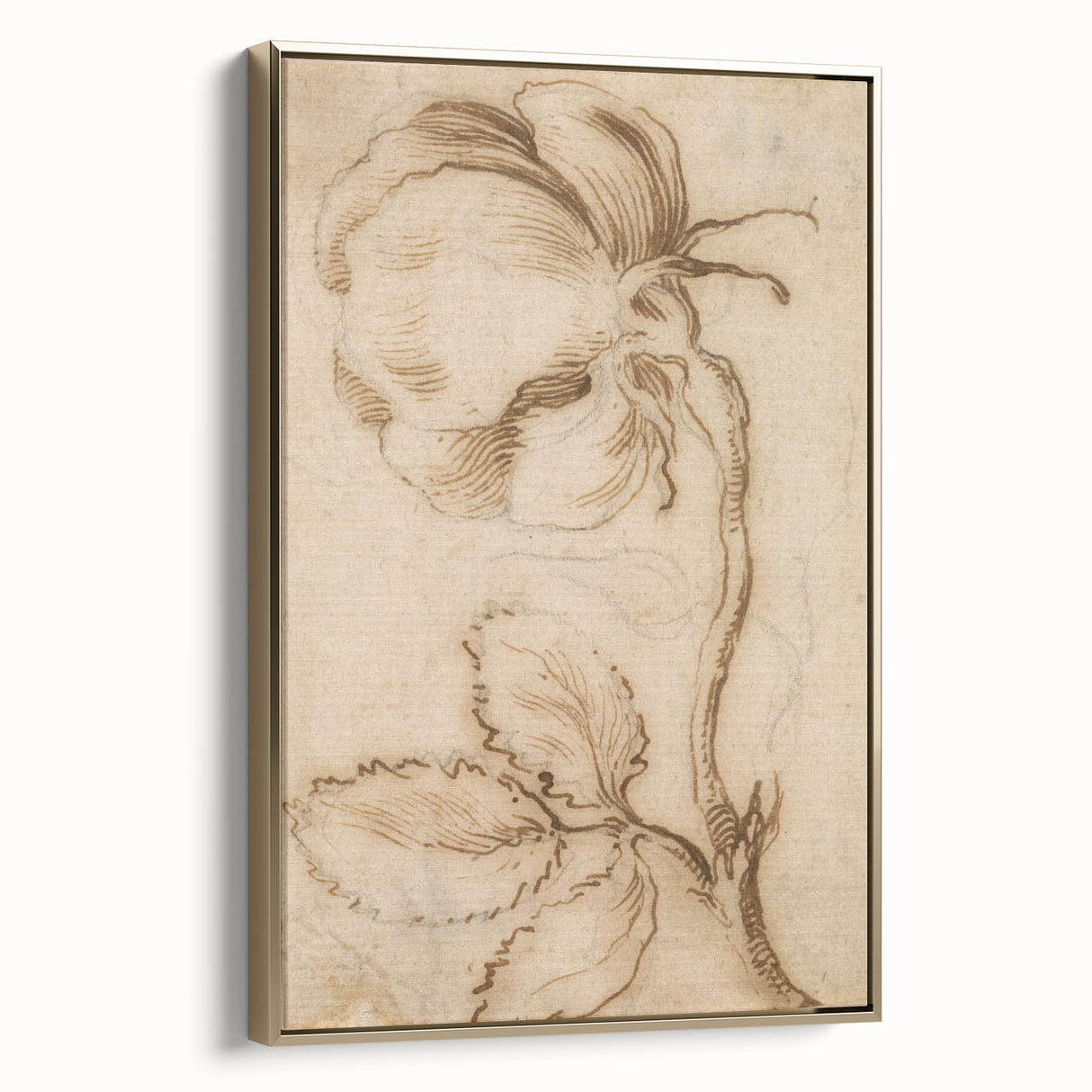 Grunge Wall Art | Vintage Floral Sketch | Abstract Grunge Botanical Print