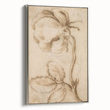 Grunge Wall Art | Vintage Floral Sketch | Abstract Grunge Botanical Print