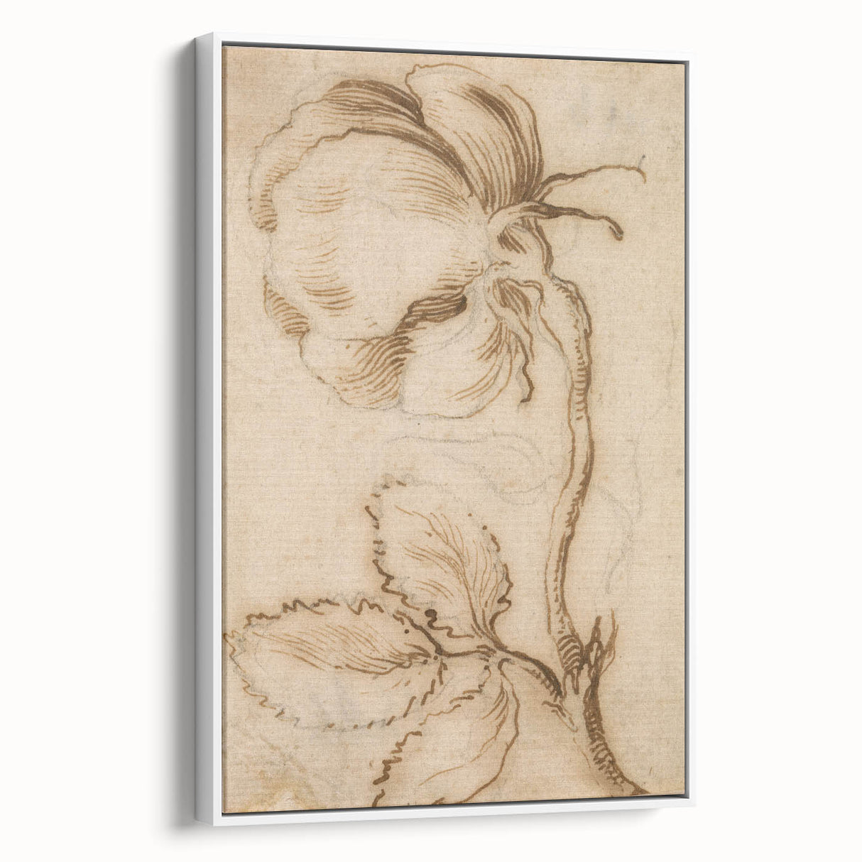 Grunge Wall Art | Vintage Floral Sketch | Abstract Grunge Botanical Print
