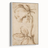 Grunge Wall Art | Vintage Floral Sketch | Abstract Grunge Botanical Print