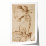 Grunge Wall Art | Vintage Floral Sketch | Abstract Grunge Botanical Print